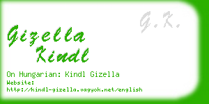 gizella kindl business card